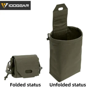IDOGEAR Bolsa de reciclagem dobrável tática Bolsa de despejo MOLLE Bolsa durável Mini 35116