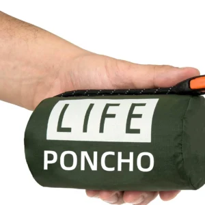 Vida poncho sobrevivência de emergência chuva poncho térmico sobrevivência espaço cobertor capa de chuva calor reflexivo à prova dwaterproof água para acampamento caminhadas