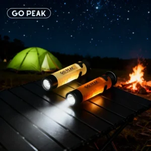Gopeak ao ar livre mini lanterna de bolso acampamento chave clipe tampa ambiente led longa resistência alívio desastres emergência luz forte
