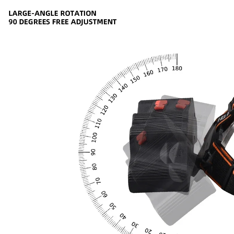 Farol de LED recarregável com built-in 18650 bateria, luz forte, lâmpada principal, lanterna, lanterna de pesca, ao ar livre, USB, 5, 11 - Imagem 6